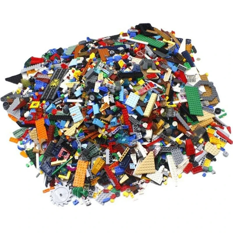 500g de Blocos de Construção Aleatórios 🧱⚖️ | DIY MOC | Compatível com LEGO | ABS Certificado CE