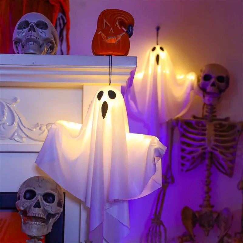 Fantasma Luminoso Halloween 👻✨ | Pack 2 | Decoração Interior & Exterior com LED