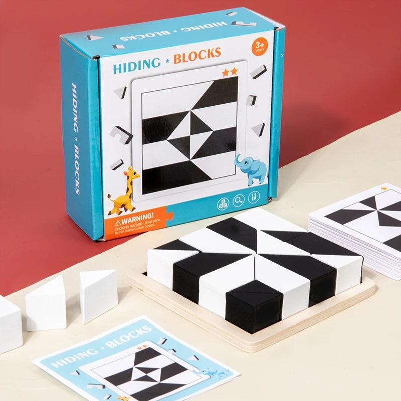 Puzzle em Madeira Montessori 🧩🌳 | Formas Geométricas | Brinquedo Educativo