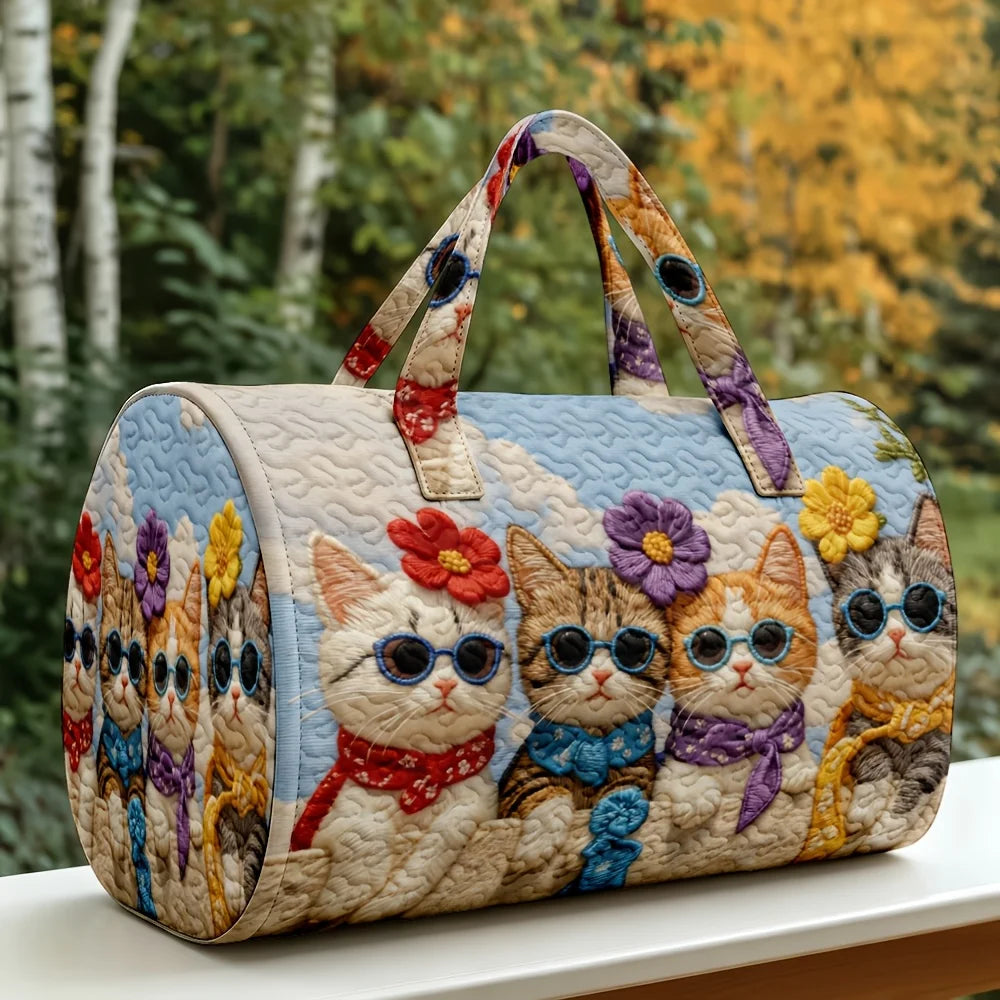 Mala Tote com Padrão de Gatos | Leve, Espaçosa e Estilosa