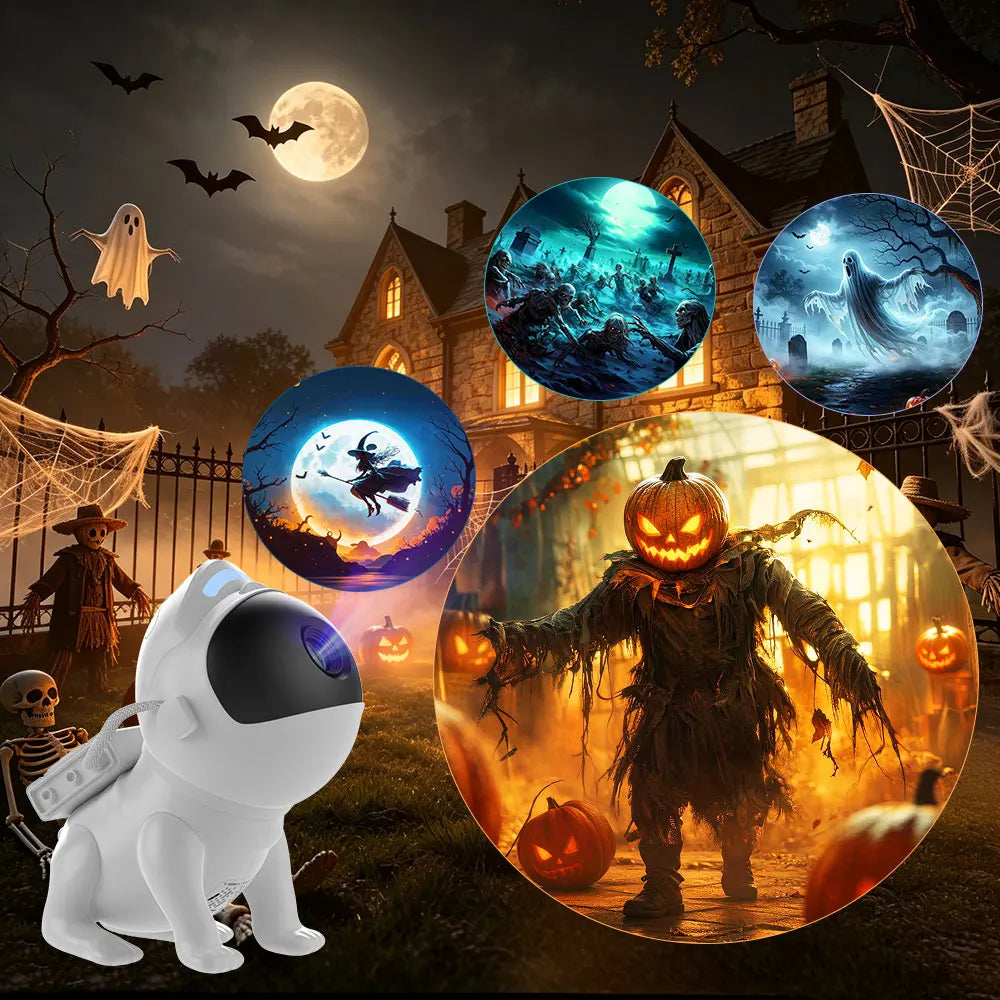 Pack 6 Discos Halloween para Projetor Galáxia 4K — Só Discos, Projetor Não Incluído -