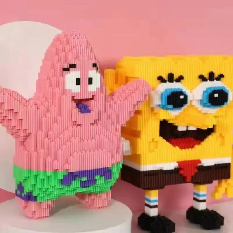 Bob Esponja em Micro Blocos 🧥🧩 | Kit de Construção | Peça de Coleção | +14 Anos