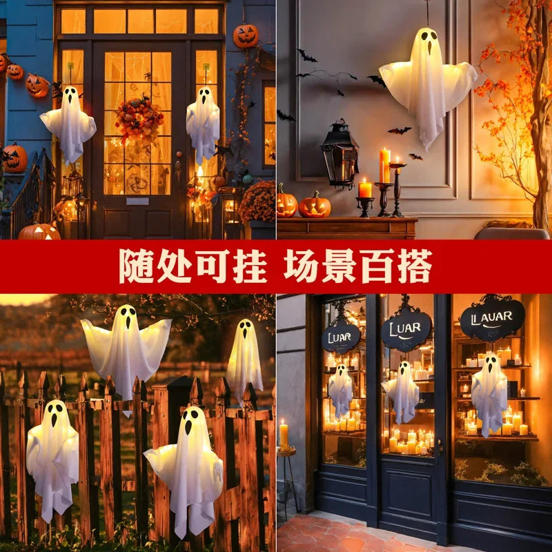 Fantasma Luminoso Halloween 👻✨ | Pack 2 | Decoração Interior & Exterior com LED