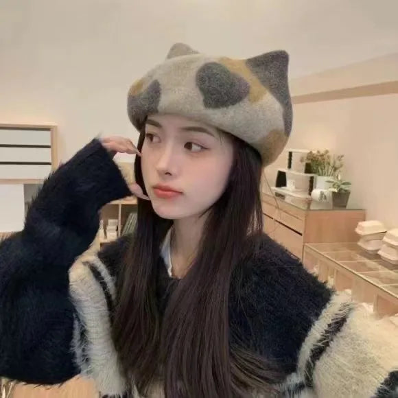 O Chapéu que Toda a Gente Vai Querer Tocar 🐱 Beret com Orelhas de Gato !!!
