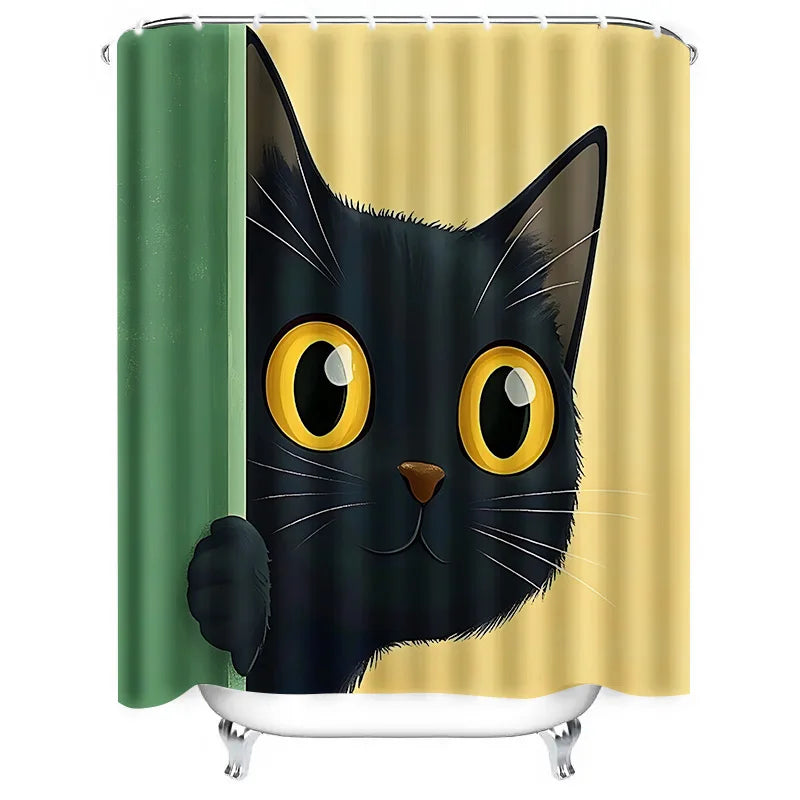 Cortina de Duche | O Gato que Tudo Vê 🐈👁️ 150x180cm