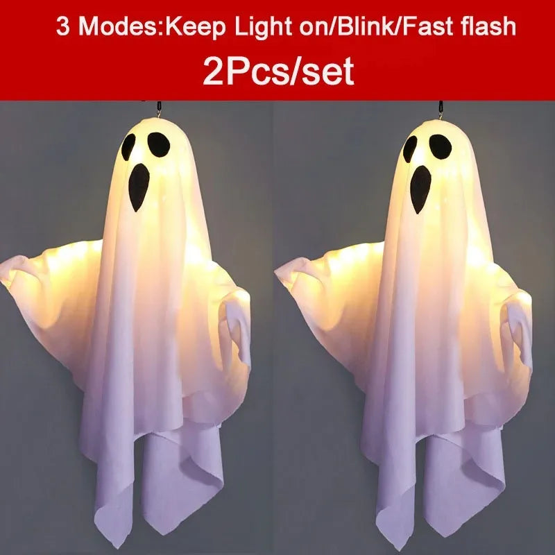 Fantasma Luminoso Halloween 👻✨ | Pack 2 | Decoração Interior & Exterior com LED