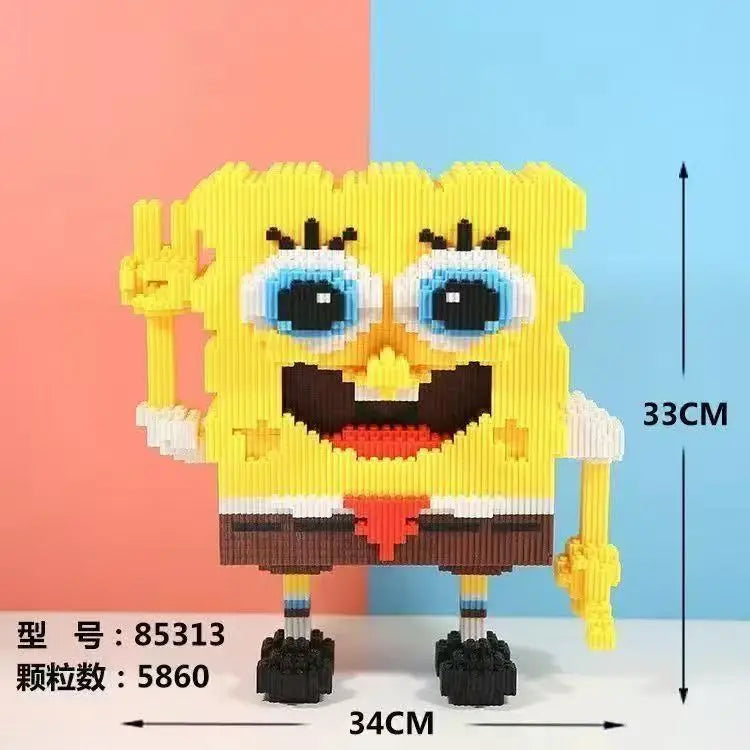 Bob Esponja em Micro Blocos 🧥🧩 | Kit de Construção | Peça de Coleção | +14 Anos