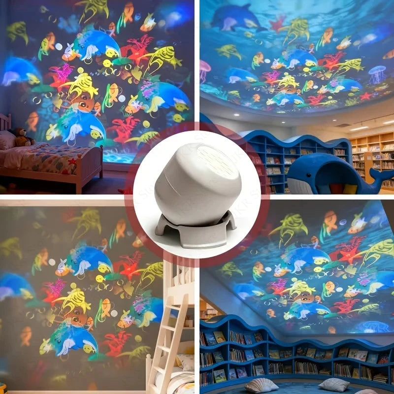 Projetor LED muito divertido para o quarto dos seus filhos.