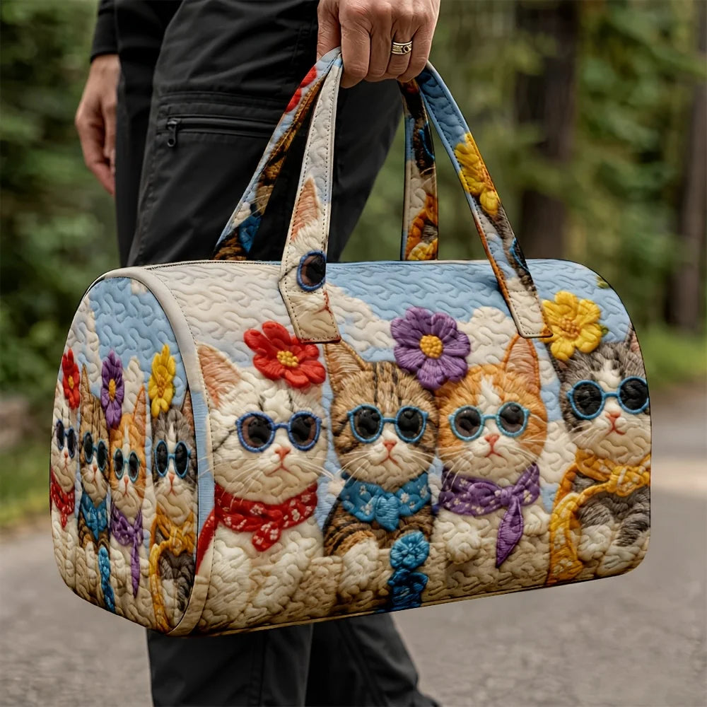 Mala Tote com Padrão de Gatos | Leve, Espaçosa e Estilosa