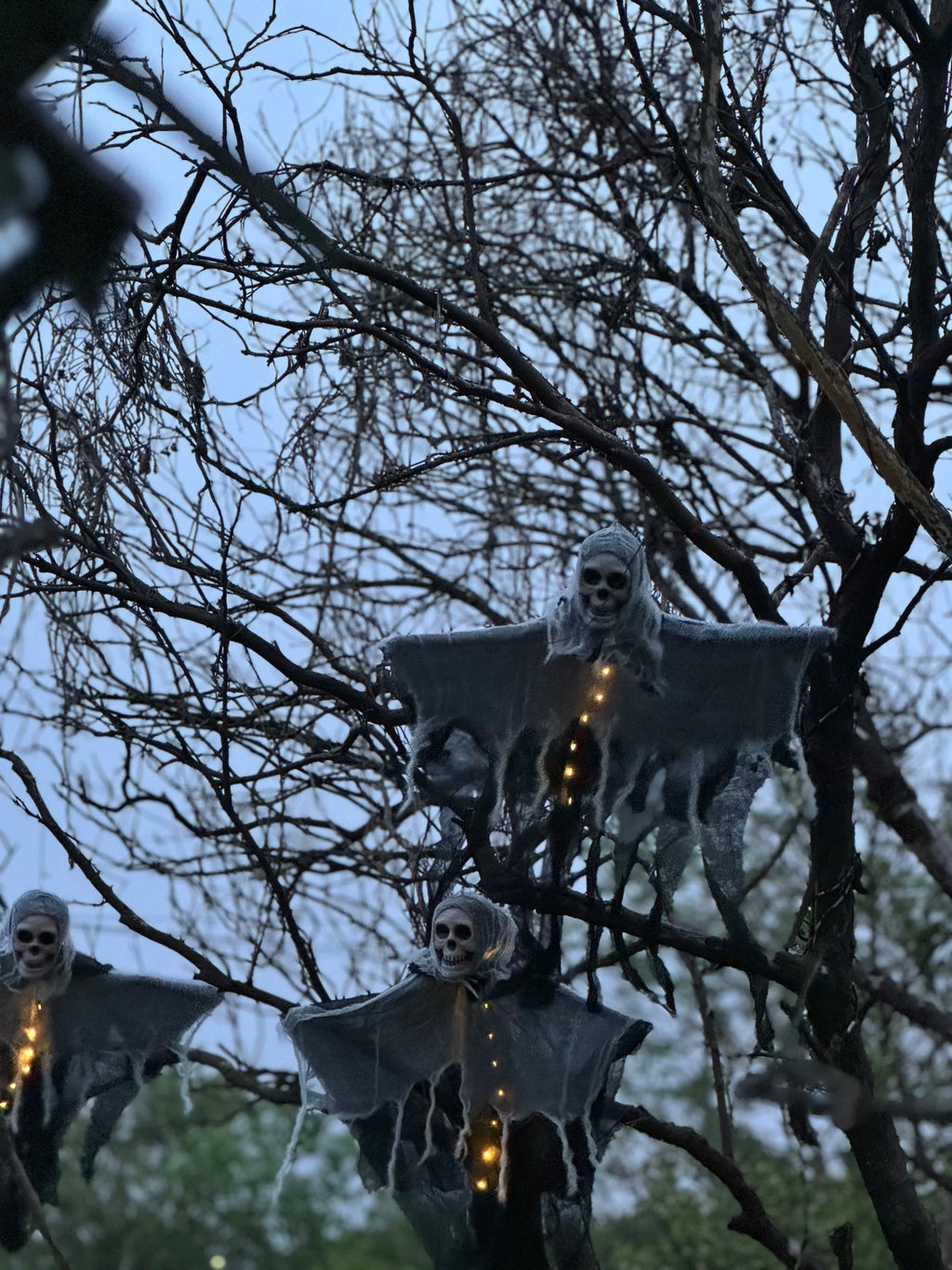 Fantasma Halloween com Luzes LED 👻 | Decoração Exterior | 57x80cm