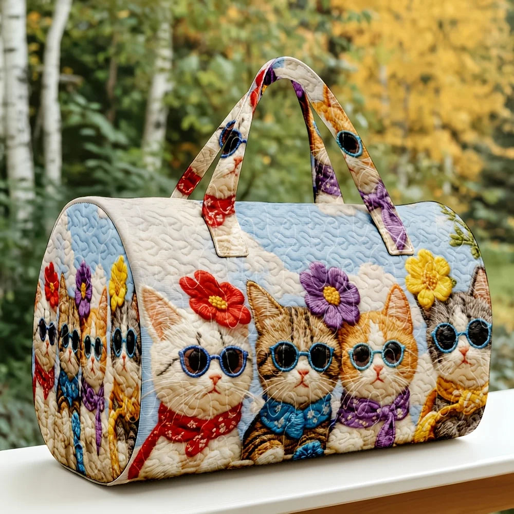 Mala Tote com Padrão de Gatos | Leve, Espaçosa e Estilosa