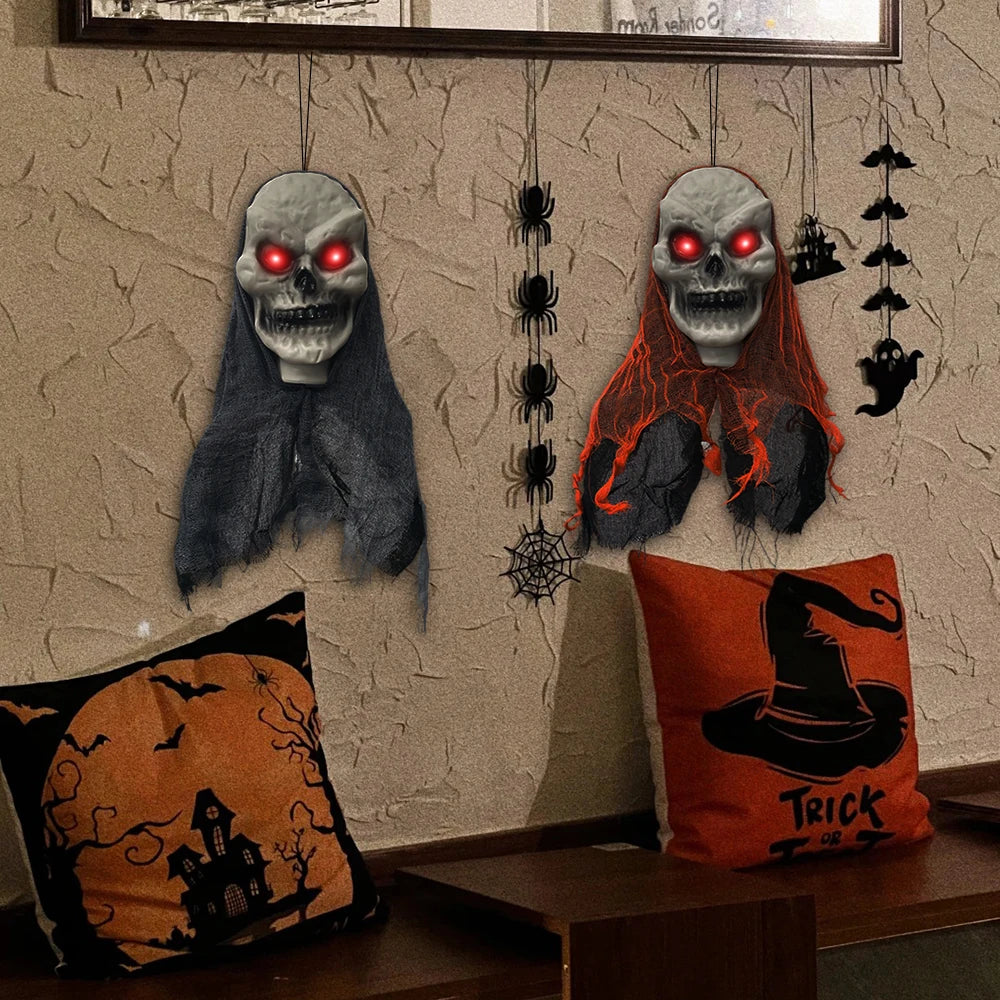 Pack 2 Crânios & Fantasmas Halloween 💀👻 | Ornamentos Suspensos | Decoração Interior & Exterior