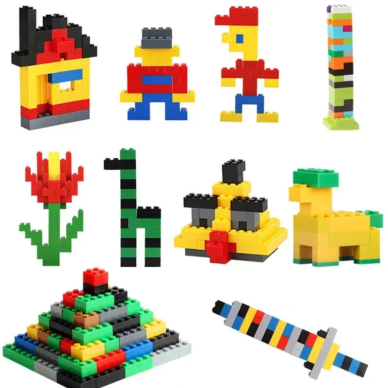 Pack 1000 Peças Blocos de Construção DIY 🧱 | Compatível com LEGO | ABS Certificado CE