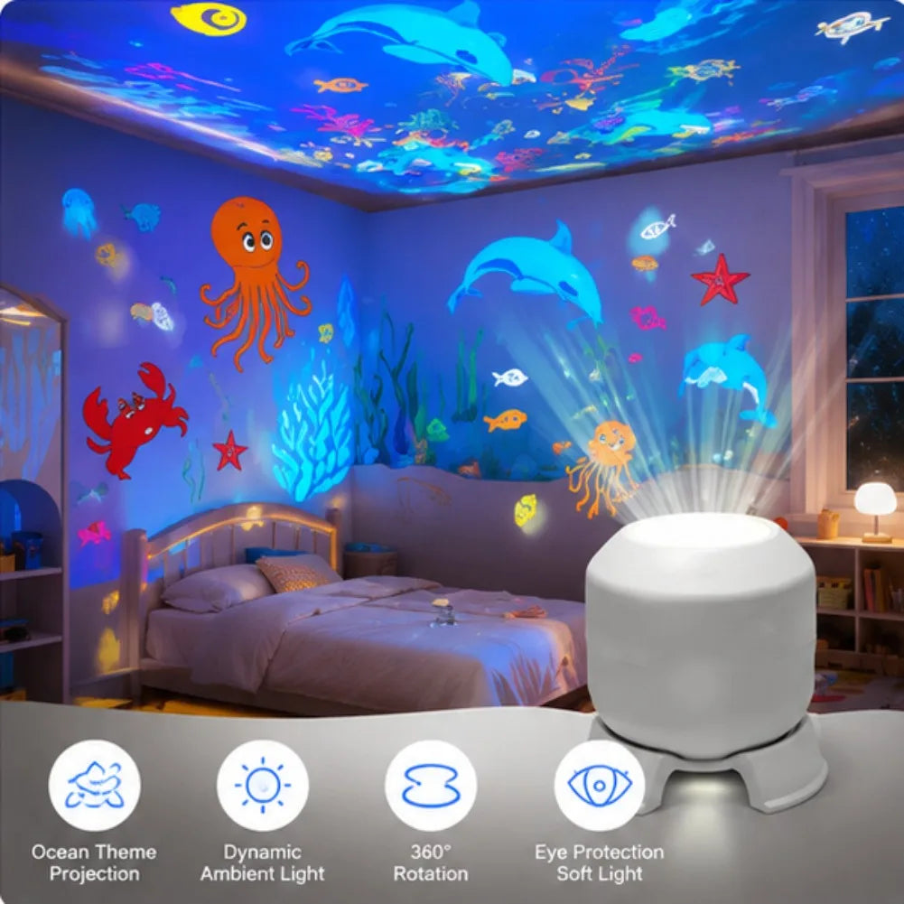 Projetor LED muito divertido para o quarto dos seus filhos.