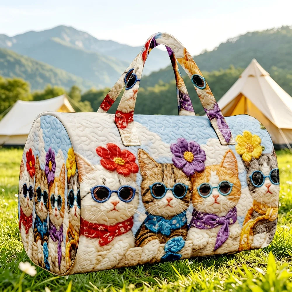 Mala Tote com Padrão de Gatos | Leve, Espaçosa e Estilosa
