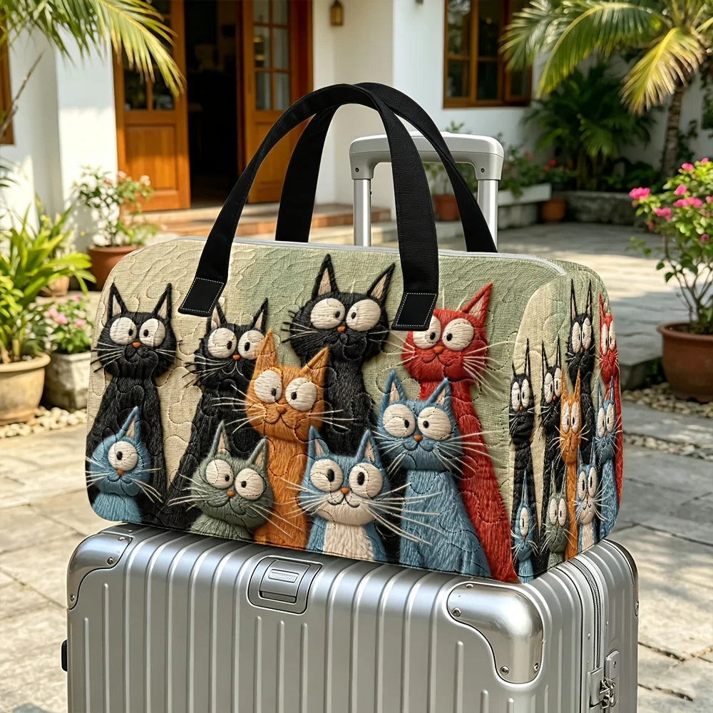 Mala se Viagem com Gatos | Estampa Única • Leve & Espaçosa
