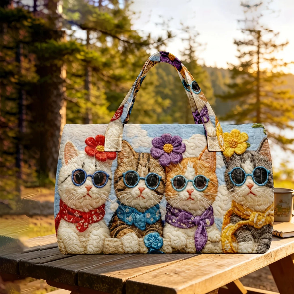 Mala Tote com Padrão de Gatos | Leve, Espaçosa e Estilosa