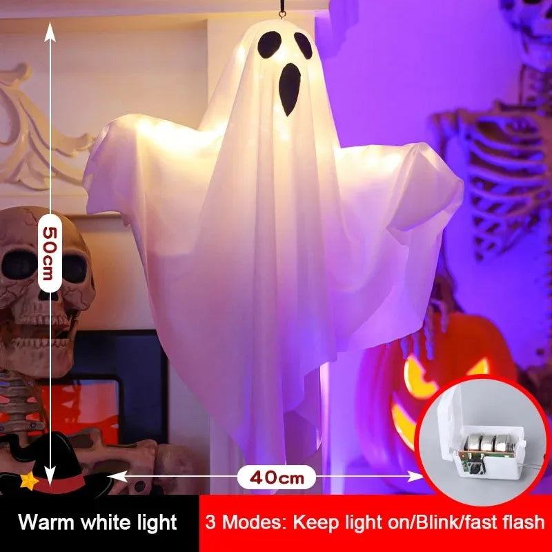 Fantasma Luminoso Halloween 👻✨ | Pack 2 | Decoração Interior & Exterior com LED
