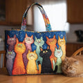 O Tote Bag que Toda a Gente Vai Querer — Padrão Vintage 3D de Gatos