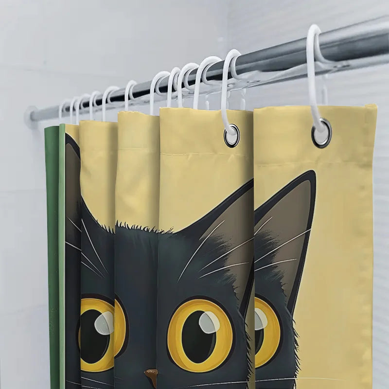 Cortina de Duche | O Gato que Tudo Vê 🐈👁️ 150x180cm