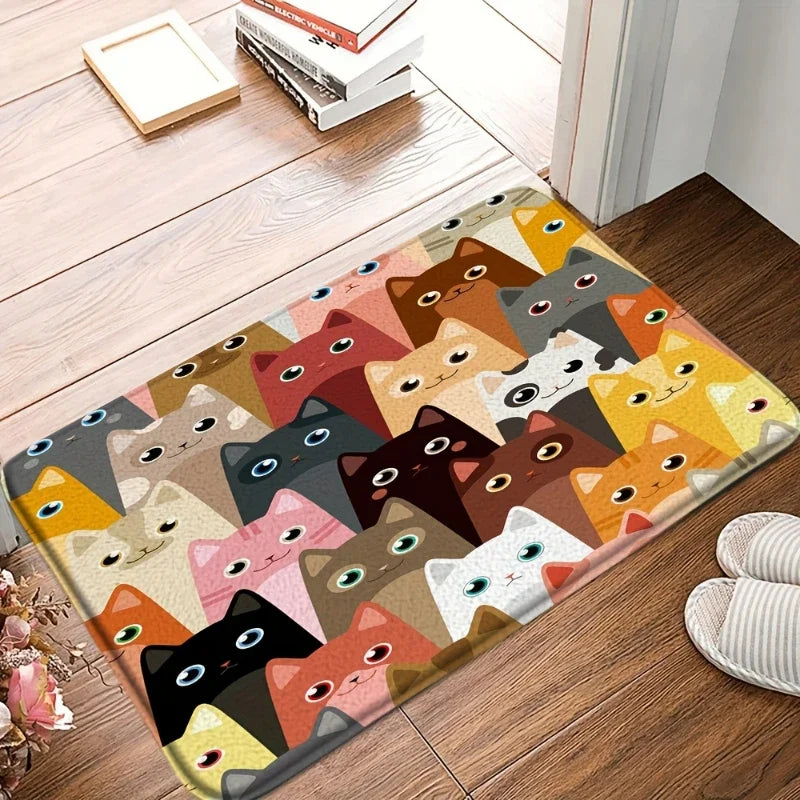 Tapete | O Mundo dos Gatinhos 🐱✨ 60x90cm • Macio e Antiderrapante